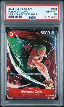 2023 ONE PIECE RORONOA ZORO GIFT COLLECTION 2023 #013 PSA 10 - Image 1