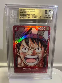 2022 One Piece Promo P-022 Monkey D. Luffy Film Red BGS 9.5 Alt Art Foil Promo - Image 1