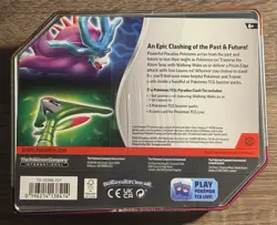 Pokemon Trading Card Game Paradox Clash Iron Leaves ex tin Sealed - Image 3