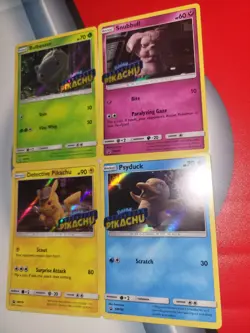 Pokemon TCG Detective Pikachu Holo Promo Lot 4 Cards SM170 SM198 SM199 SM200 - Image 3