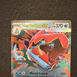 Mega Feraligatr EX 043/217 Ascended Heroes Rare Pokemon TCG Holo Card NM - Image 2