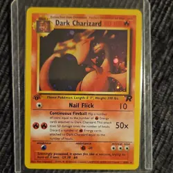 Dark Charizard 1st Edition Holo Rare Team Rocket 4/82 Wizards Pokemon TCG Card - Image 1