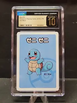 CGC PRISTINE 10 SQUIRTLE OLD MAID PLAYING CARDS 2019 JAPANESE POKEMON CARD - Image 1