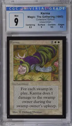 KARMA Collectors Ed U CGC 9 MTG [Nostalgium] - Image 1