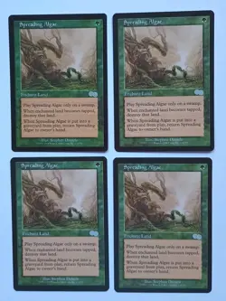 Magic the Gathering MTG Urza's Saga SPREADING ALGAE X 4 LP/EX U 1998 Nice! - Image 1