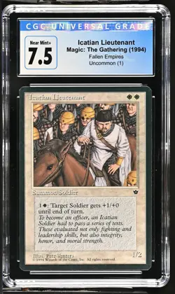 ICATIAN LIEUTENANT Fallen Empires Rare Reserved List CGC 7.5 MTG [Nostalgium] - Image 1
