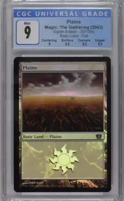 PLAINS 8th Edition Foil CGC 9 MTG [Nostalgium] - Image 1