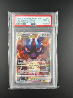 PSA 10 - Lucario VSTAR SWSH291 Crown Zenith Elite Trainer Box Promo - Pokemon - Image 1