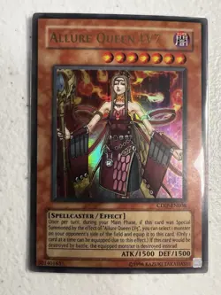 Yu-Gi-Oh! Allure Queen LV7 Holo Effect Spellcaster CDIP-EN008 NM Near Mint - Image 1