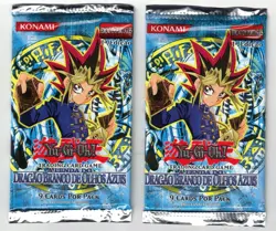 YUGIOH LEGEND OF BLUE EYES WHITE DRAGON 1ST EDITION 2X BOOSTER PACKS PORTUGUESE - Image 1
