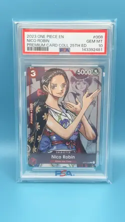 PSA 10 Nico Robin One Piece Premium Card Collection 25th Anniversary 008 English - Image 1