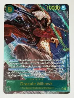 One Piece Dracule Mihawk OP14-119 Azure Sea's Seven SEC Alt Art English Egawa - Image 1