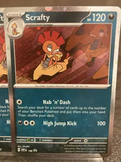 2025 Pokemon Scrafty Journey Together Black Star Promo 3-Card Lot 188 - Image 2