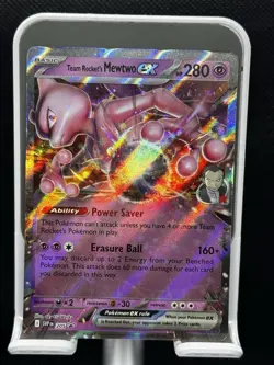 Pokemon TCG Team Rockets Mewtwo EX Black Star Promo Card Near Mint Condition - Image 1