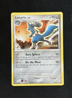 Pokemon Lucario Platinum 53/127 Prerelease Diamond & Pearl Promo Card - Image 1