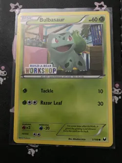 Build a Bear Pokemon Card Workshop Bulbasaur Promo Trading 1/108 NEW - Image 1