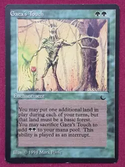 Magic The Gathering THE DARK GAEA'S TOUCH green card MTG - Image 1