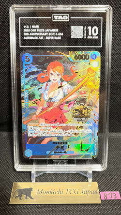 TAG GEM MINT 10 [980] Nami OP11-054 SEC ONE PIECE Card Game 3rd ANNIVERSARY ① - Image 1