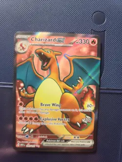 Pokemon TCG Charizard EX Full Art Scarlet & Violet Holo Card 183/165 Ultra Rare - Image 1