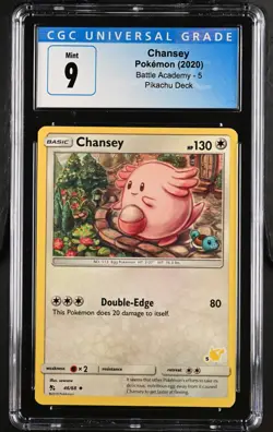 Chansey 46/68 CGC 9 Battle Academy Pikachu Deck #5 Pokemon Card - Image 1