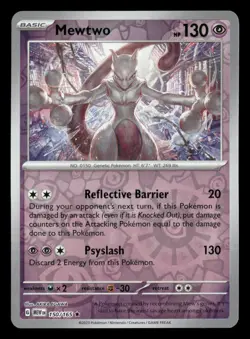 Mewtwo - 150/165 - Reverse Holo - 151 - Pokemon Card - NM/M - Image 1