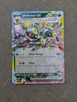 Pokemon Card 2025 UMBREON EX Ultra Rare 060/131 Prismatic Evolutions NM - Image 2