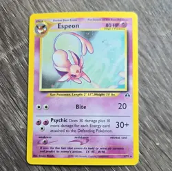 Espeon Neo Discovery 1/75 Holo Rare Unlimited Edition Pokemon TCG Card English - Image 1
