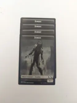 (4) Zombie Token *PLAYSET* Core Set 2020 Regular NM MTG - Image 1