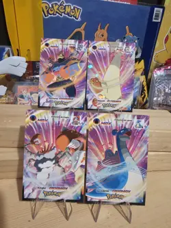 Pokemon Card Database 2 - Machamp Meowth Kingler Lapras Gigamax - 4 Card Lot - Image 1
