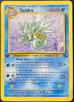 Seadra 42/62 Fossil Regular 1st Edition (See Photos) Pokemon Card - Image 1