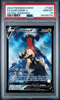 PSA 10 Garchomp V TG23/TG30 Pokemon Astral Radiance Trainer Gallery Card - Image 1