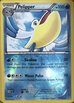 Pokemon Roaring Skies Reverse Holo Pelipper 19/108 UC NM - Image 1