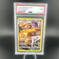 2022 POKEMON SWSH FA/CHARIZARD LOST ORIGIN PSA 9 MINT graded - Image 1