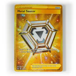 Pokemon - Metal Saucer - 214/202 - SWSH Sword & Shield - Gold Secret Rare - Image 1