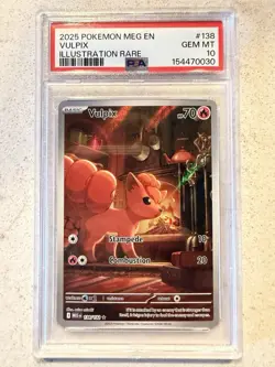 Vulpix 138/132 Me01: Mega Evolution Holo - PSA 10 - Image 1