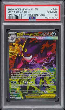 2026 POKEMON ASC EN-ASCENDED HEROES #284 MEGA GENGAR EX PSA 10 - Image 1