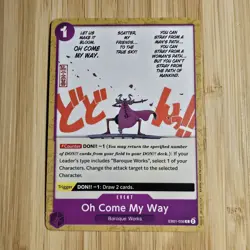 1P2 ONE PIECE Oh Come My Way Baroque Works EB01-038 English CARD GAME - Image 1