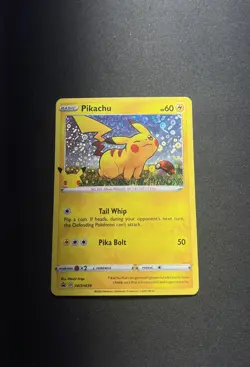 Pikachu SWSH039 Holo Promo Sword & Shield Promo Pokemon Near Mint - Image 1