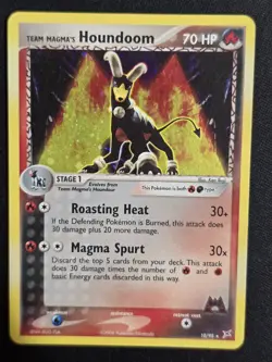 Pokemon Team Magma's Houndoom - Holo Rare 2004 Team Magma vs Team Aqua 10/95 MP - Image 1