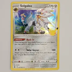 Solgaleo 021/025 Celebrations Pokemon TCG Holo Rare NM - Image 1