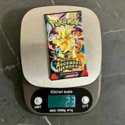 (VERY HEAVY)🔥 23g Pokemon TCG Ascended Heroes Booster Pack Sealed Brand New - Image 1