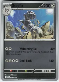 Steelix 093/132 Rare Mega Evolution Pokemon Reverse Holo Near Mint - Image 1