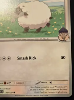 Hop's Wooloo 135/159 Common Scarlet & Violet: Journey Together Pokemon TCG - Image 5