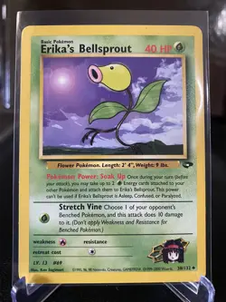 Near Mint WOTC 2000 ERIKA'S BELLSPROUT Original Pokemon 38 Gym Challenge Set PSA - Image 1