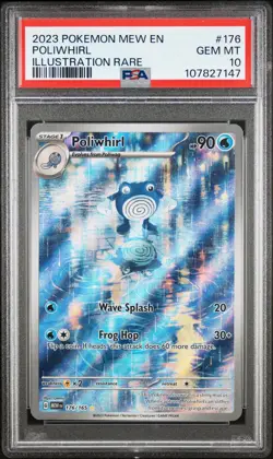 Poliwhirl 176/165 Illustration Rare 151 Pokemon PSA 10 - Image 1