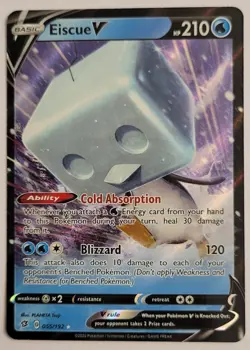 EISCUE V 055/192 HOLO V RARE REBEL CLASH POKEMON LP - Image 1