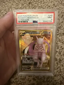 Pokemon Sv10 Destined Rivals Rocket's Mewtwo ex Hyper Rare Holo PSA 9 - Image 1