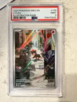 2025 Pokemon Mega Evolution Litleo Illustration Rare #139/132 PSA 9 - Image 1