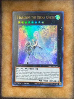 Yugioh Teardrop the Rikka Queen MAZE-EN053 Ultra Rare 1st Ed NM - Image 1