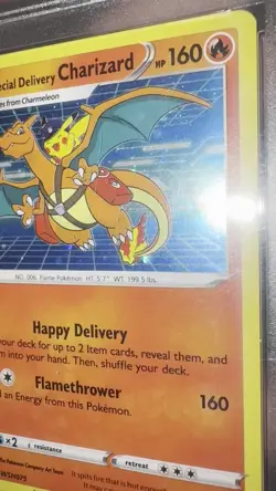 !Big Bubble! Special Delivery Charizard Promo Holo Pokemon Card SWSH075 PSA 9 - Image 2